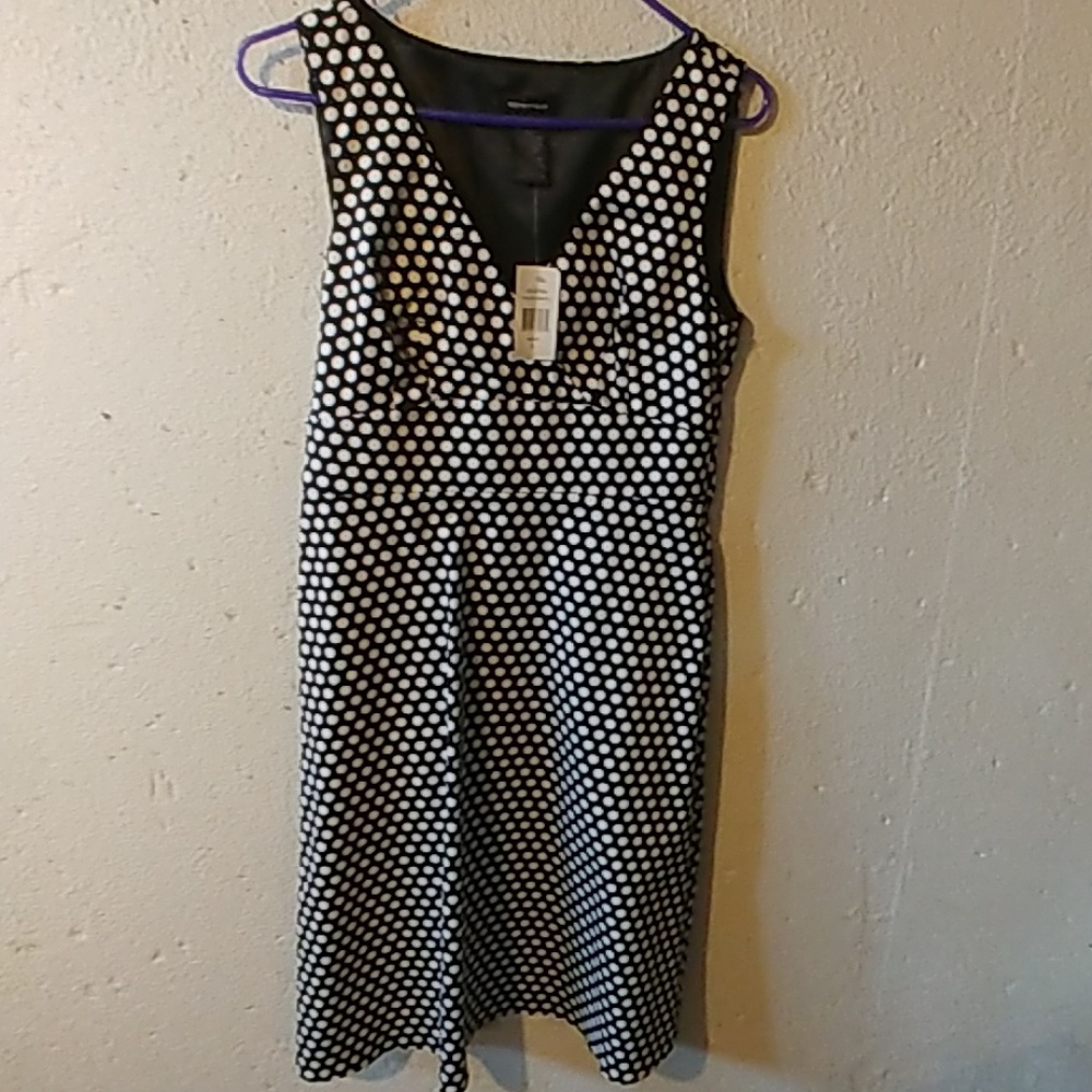 Black and white polka dot dress